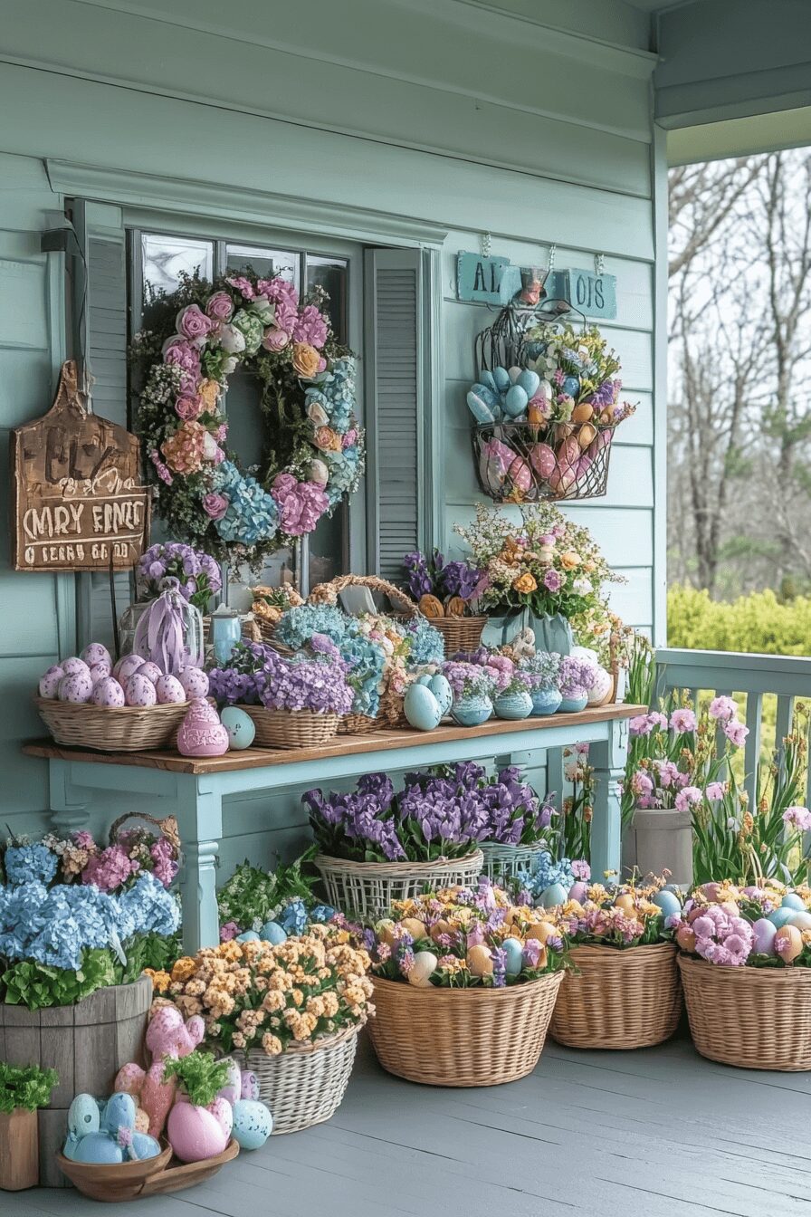 29 Easter Porch Decor Ideas to Greet the Season with Creativity and Joy 8 easter porch decor