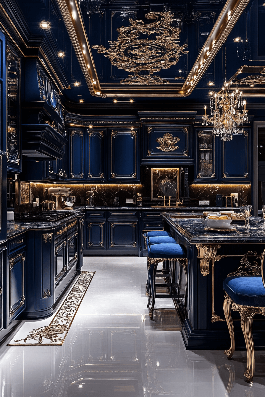 29 Navy Blue Kitchen Cabinets Ideas to Achieve a Sleek and Stylish Kitchen 8 navy blue kitchen cabinets