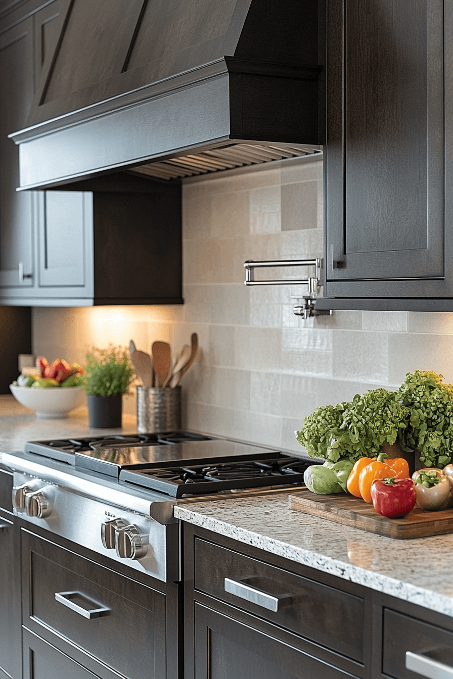 29 Dark Wood Kitchen Cabinets Designs to Make Your Kitchen Stand Out 8 dark wood kitchen cabinets