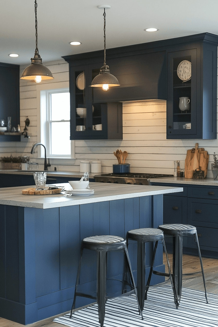 29 Navy Blue Kitchen Cabinets Ideas to Achieve a Sleek and Stylish Kitchen 9 navy blue kitchen cabinets