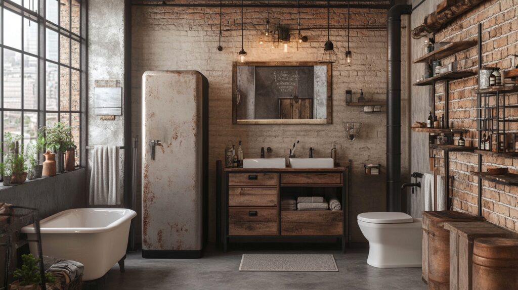 29 Bathroom Industrial Style Ideas for a Statement-Making Washroom 6 Bathroom industrial style