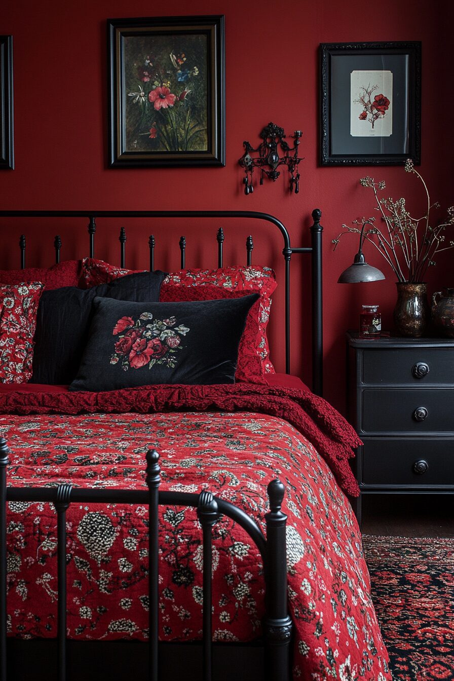 29 Red and Black Bedroom Ideas for a Perfect Blend of Sophistication and Comfort 1 Red and black bedroom ideas