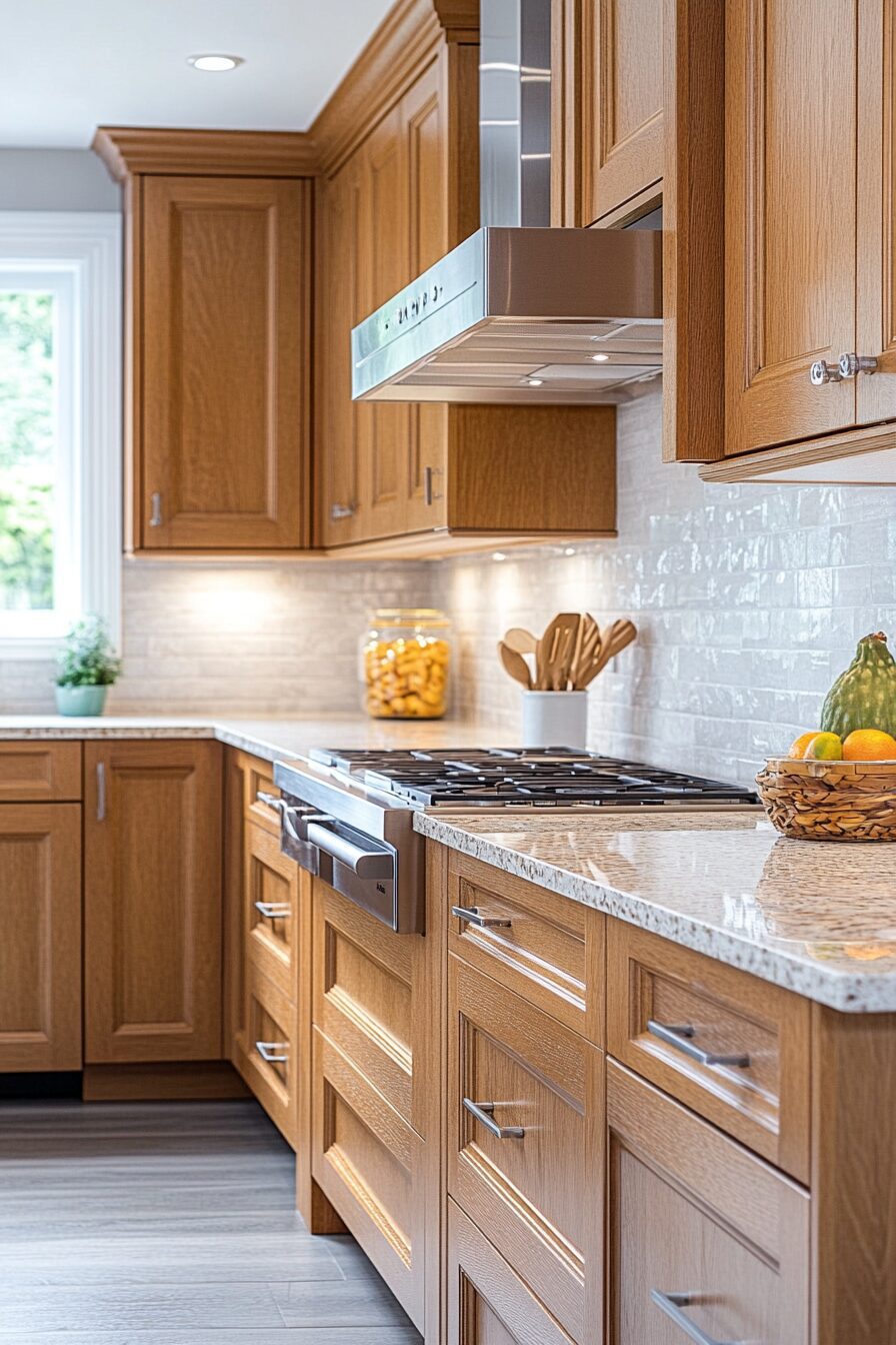 29 Honey Oak Kitchen Cabinets Designs to Make Your Kitchen Feel Cozy and Timeless 1 honey oak kitchen cabinets