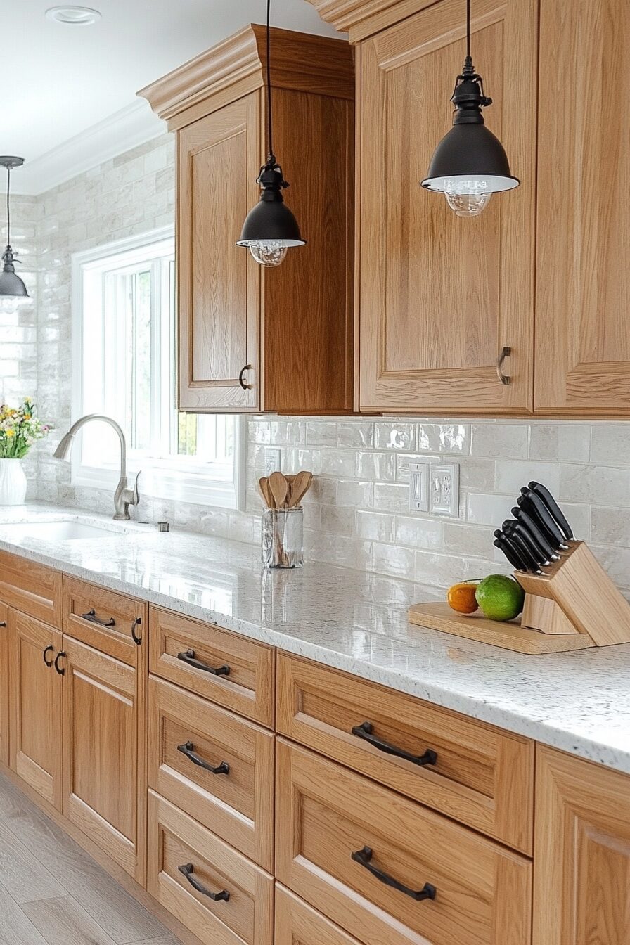 29 Honey Oak Kitchen Cabinets Designs to Make Your Kitchen Feel Cozy and Timeless 10 honey oak kitchen cabinets