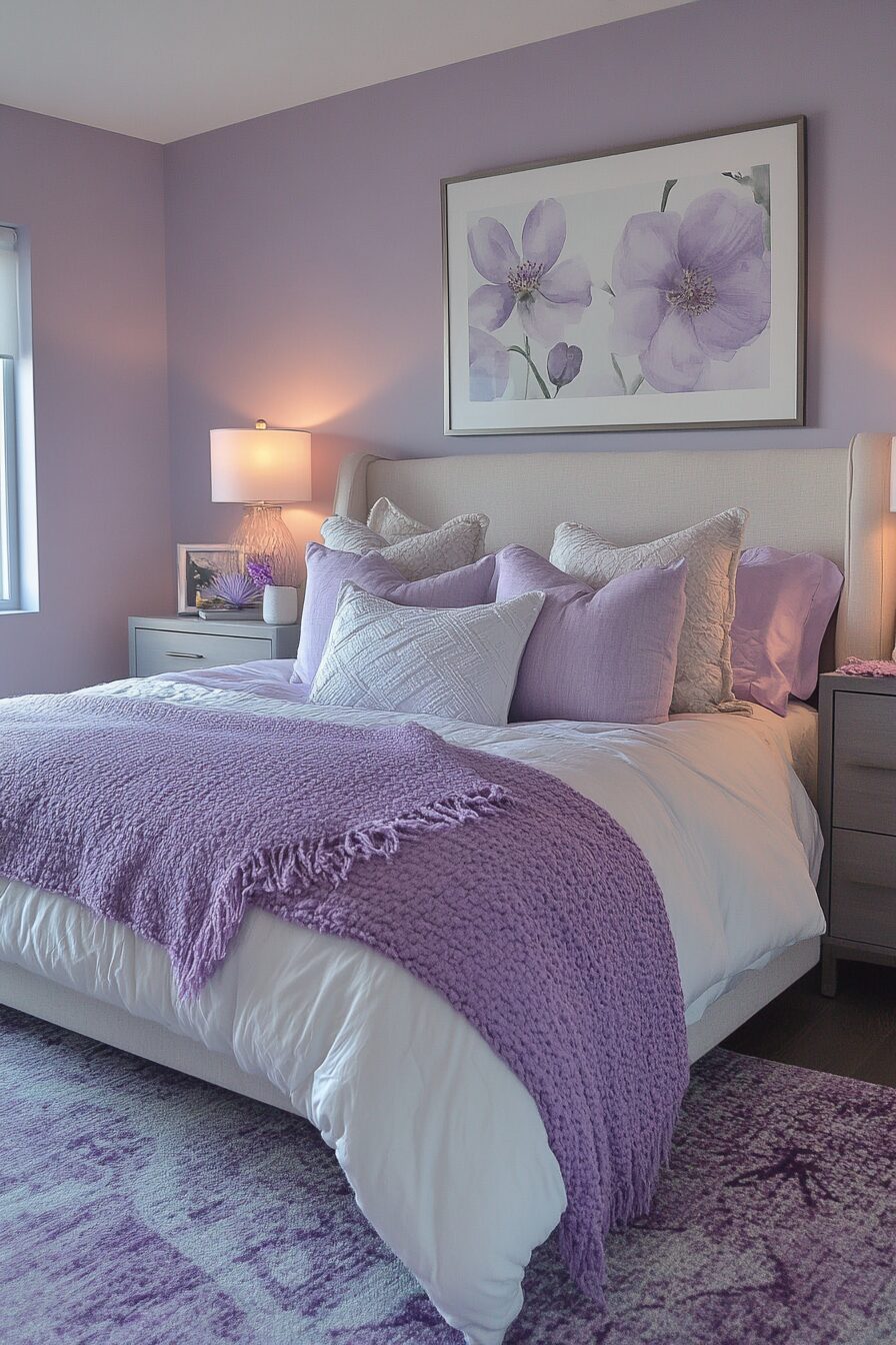 29 Soft Lavender Bedroom Ideas to Create a Calm and Cozy Retreat 8 Soft Lavender Bedroom