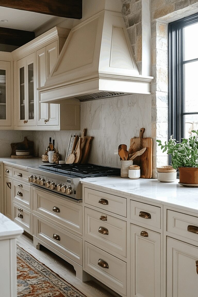 29 Antique White Kitchen Cabinets Designs That Feel Both Classic And ...