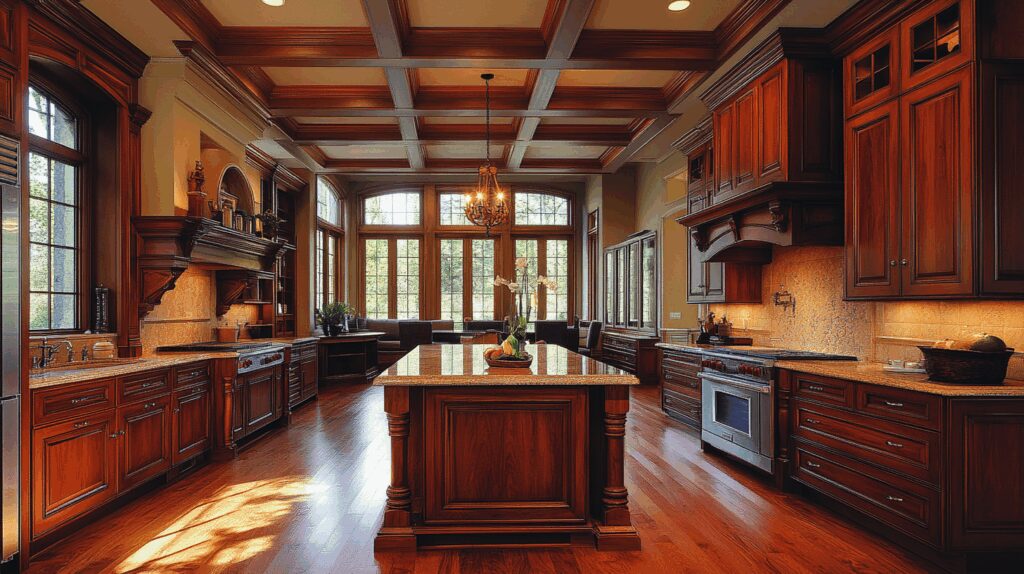 29 Dark Wood Kitchen Cabinets Designs to Make Your Kitchen Stand Out 6 dark wood kitchen cabinets