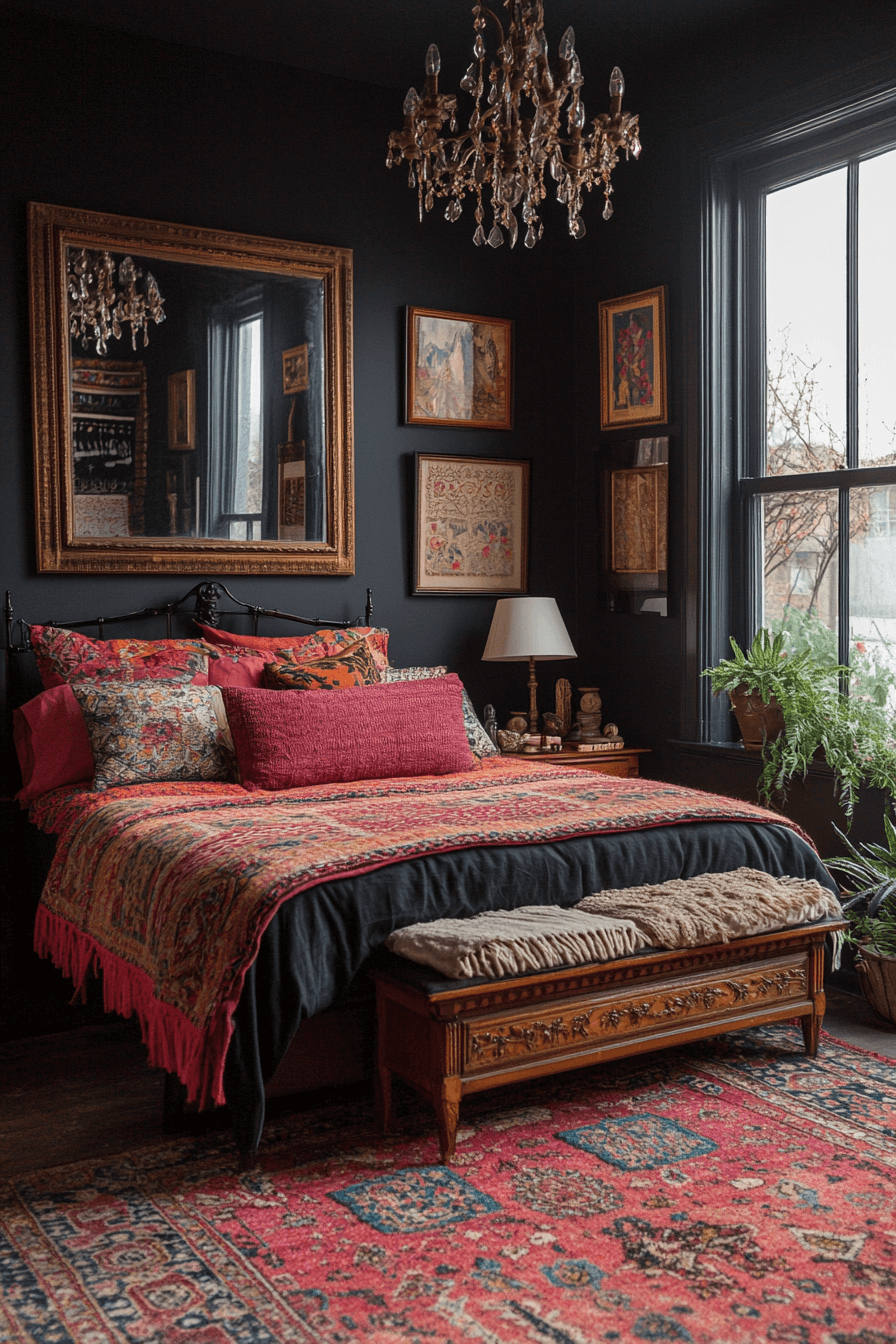 29 Boho Gothic Bedroom Inspirations to Create an Enchanting Ambiance 1 boho gothic bedroom