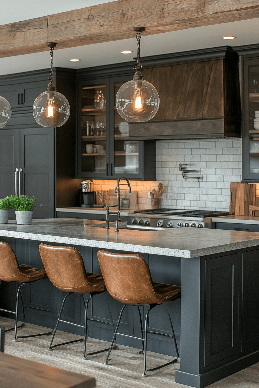 29 Moody Farmhouse Kitchen Ideas for a Bold and Beautiful Kitchen Makeover 11 moody farmhouse kitchen