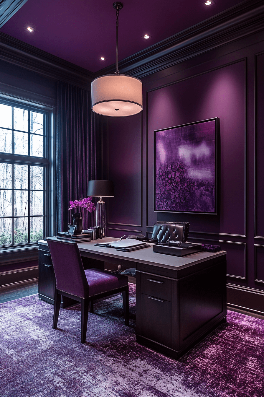 29 Moody Office Ideas to Create a Stylish and Productive Workspace 11 moody office