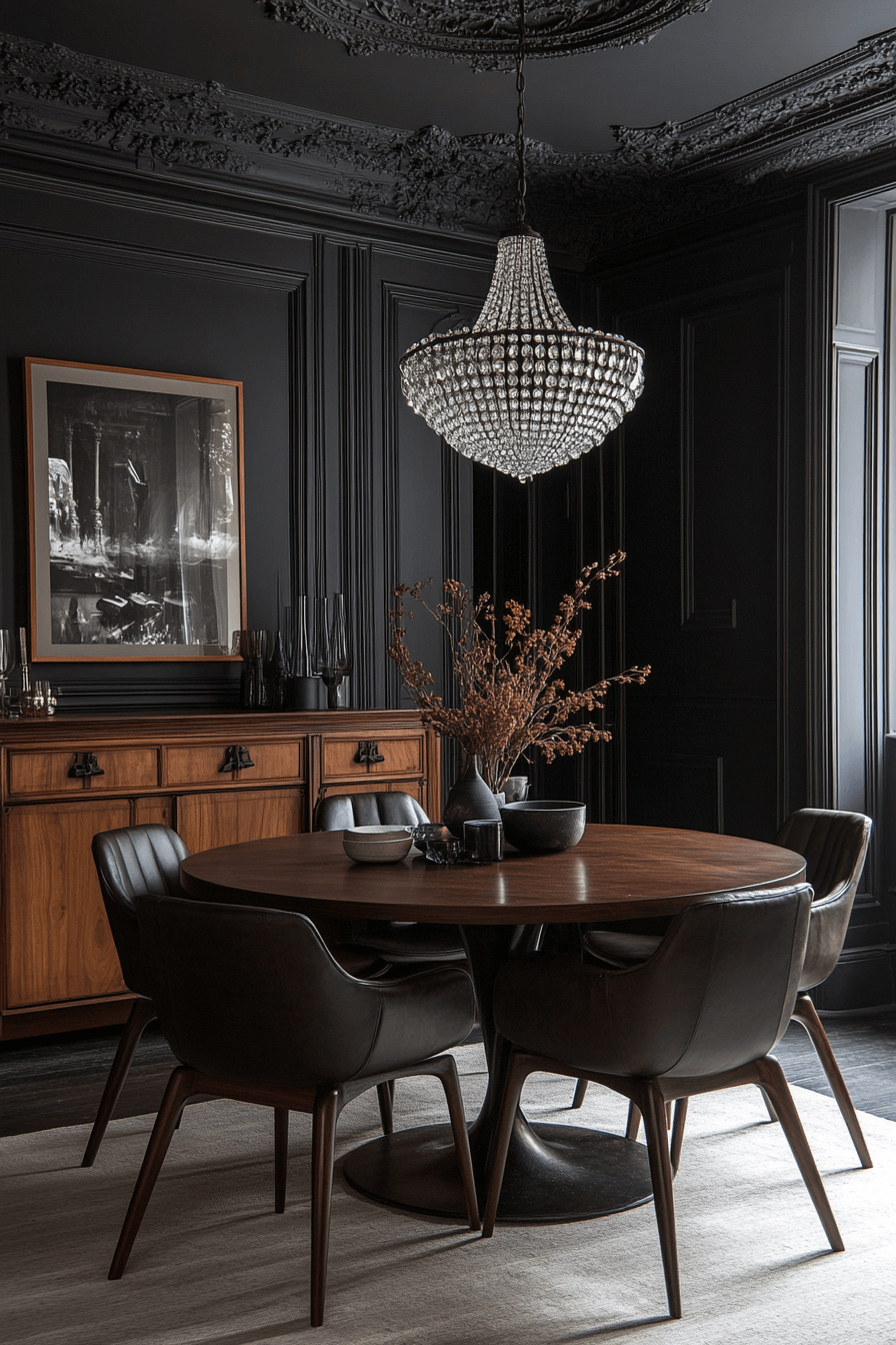 29 Moody Dining Room Inspirations for a Stunningly Unique Dining Space 12 moody dining room