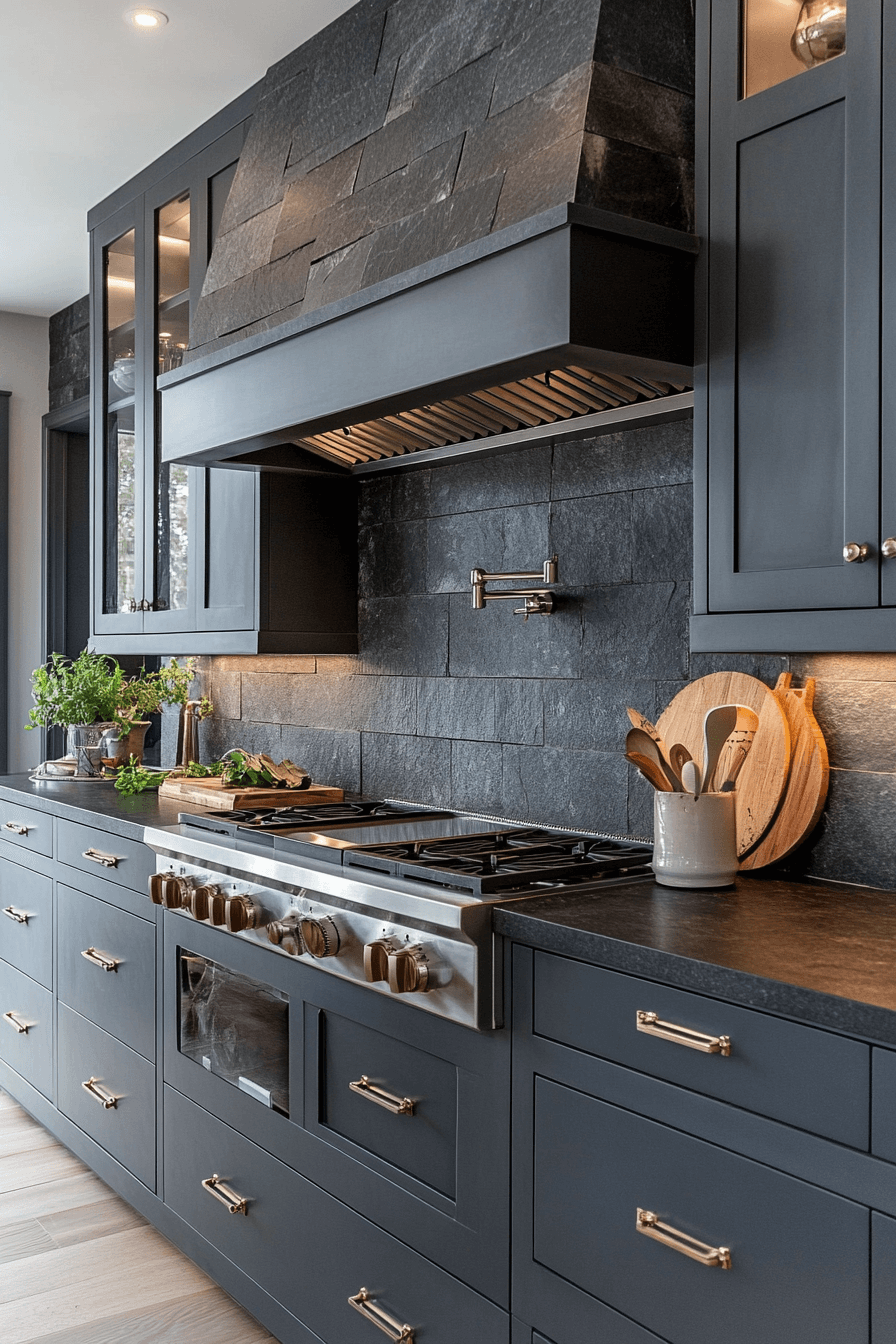 29 Moody Farmhouse Kitchen Ideas for a Bold and Beautiful Kitchen Makeover 15 moody farmhouse kitchen