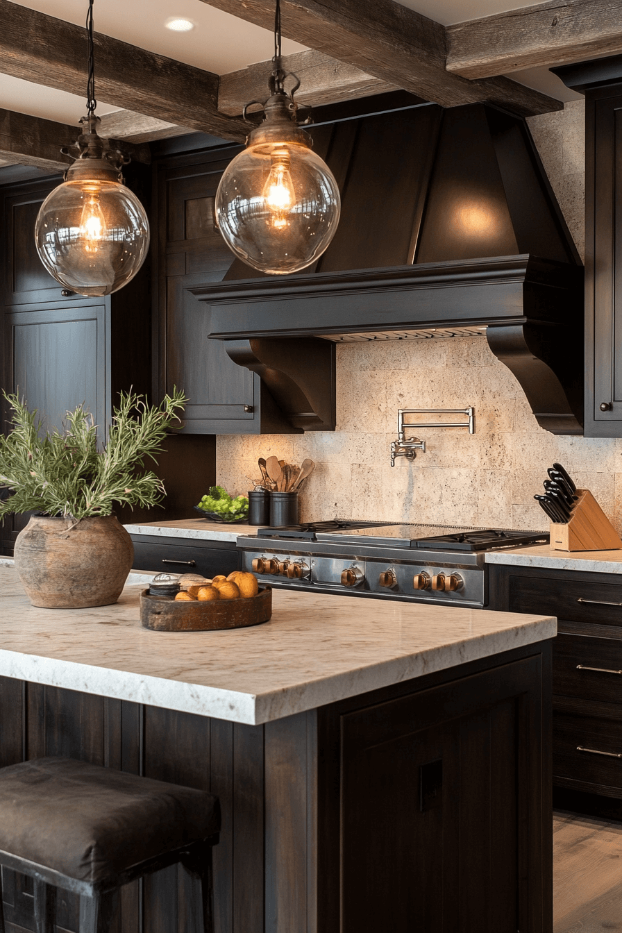 29 Moody Farmhouse Kitchen Ideas for a Bold and Beautiful Kitchen Makeover 16 moody farmhouse kitchen