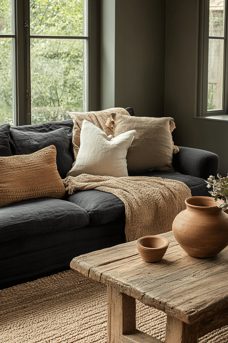 29 Charcoal Sofa Living Room Ideas to Bring Depth and Warmth to Your Home 16 Charcoal sofa living room