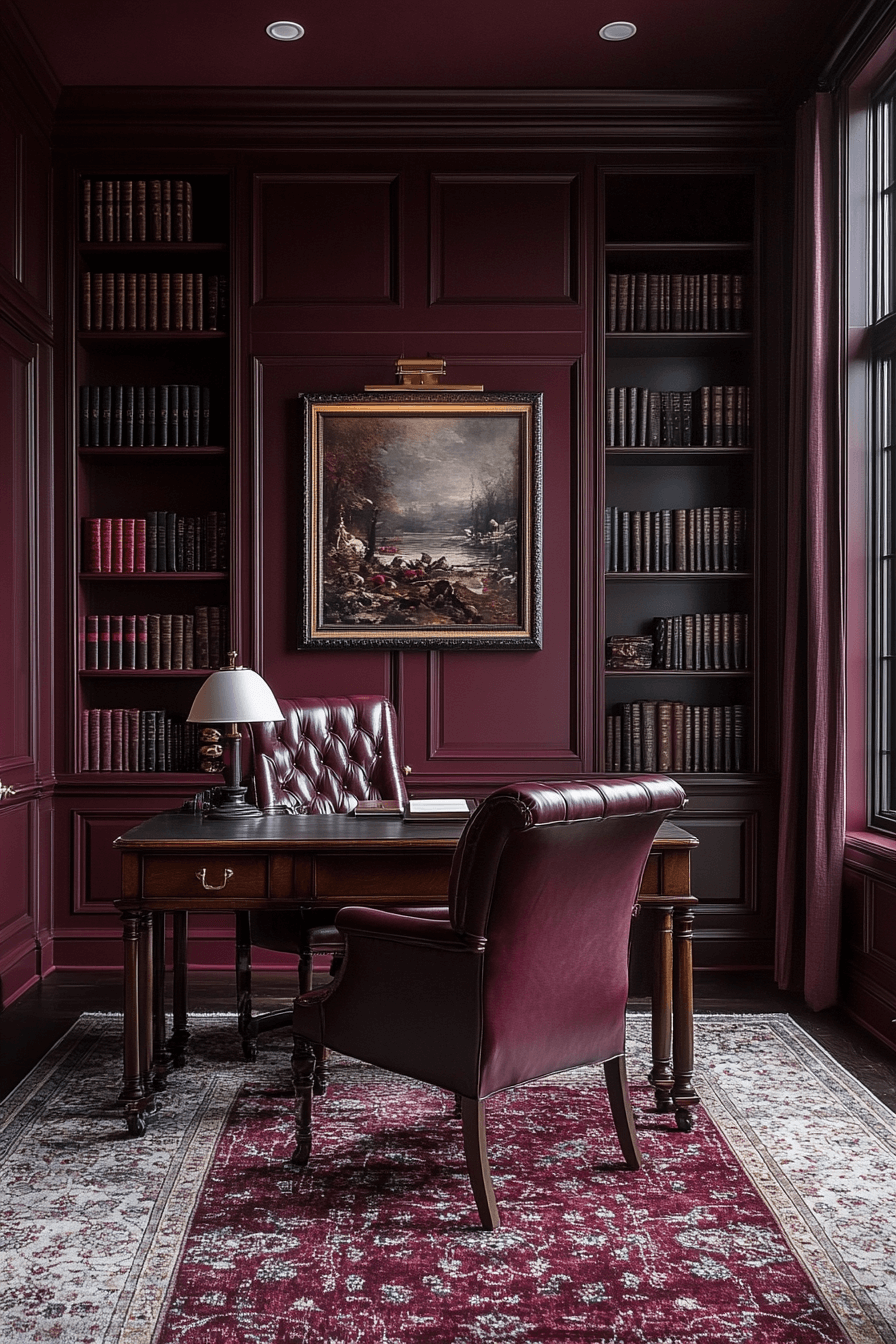 29 Moody Office Ideas to Create a Stylish and Productive Workspace 17 moody office