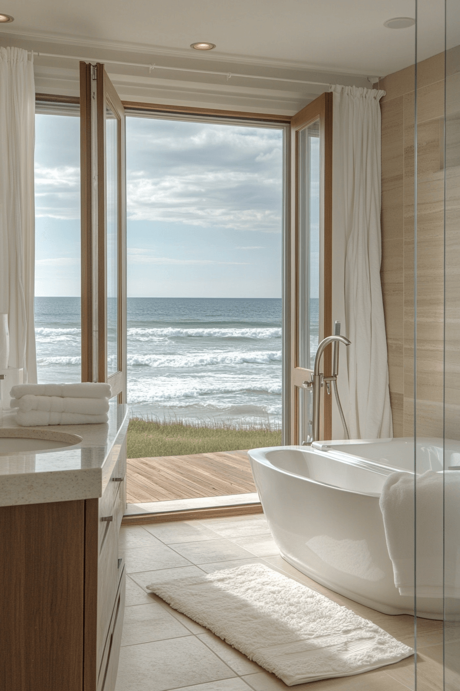 29 Coastal Bathroom Ideas to Make Your Bathroom Feel Like a Coastal Getaway 18 coastal bathroom