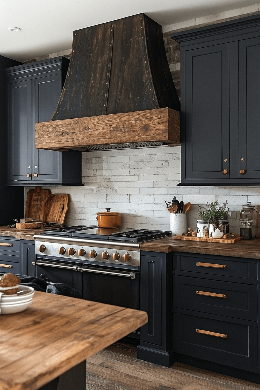 29 Moody Farmhouse Kitchen Ideas for a Bold and Beautiful Kitchen Makeover 19 moody farmhouse kitchen