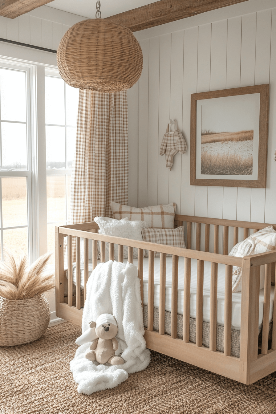 29 Rustic Farmhouse Baby Room Ideas for Adding Vintage Charm to Your Baby’s Space 2 Rustic Farmhouse Baby Room