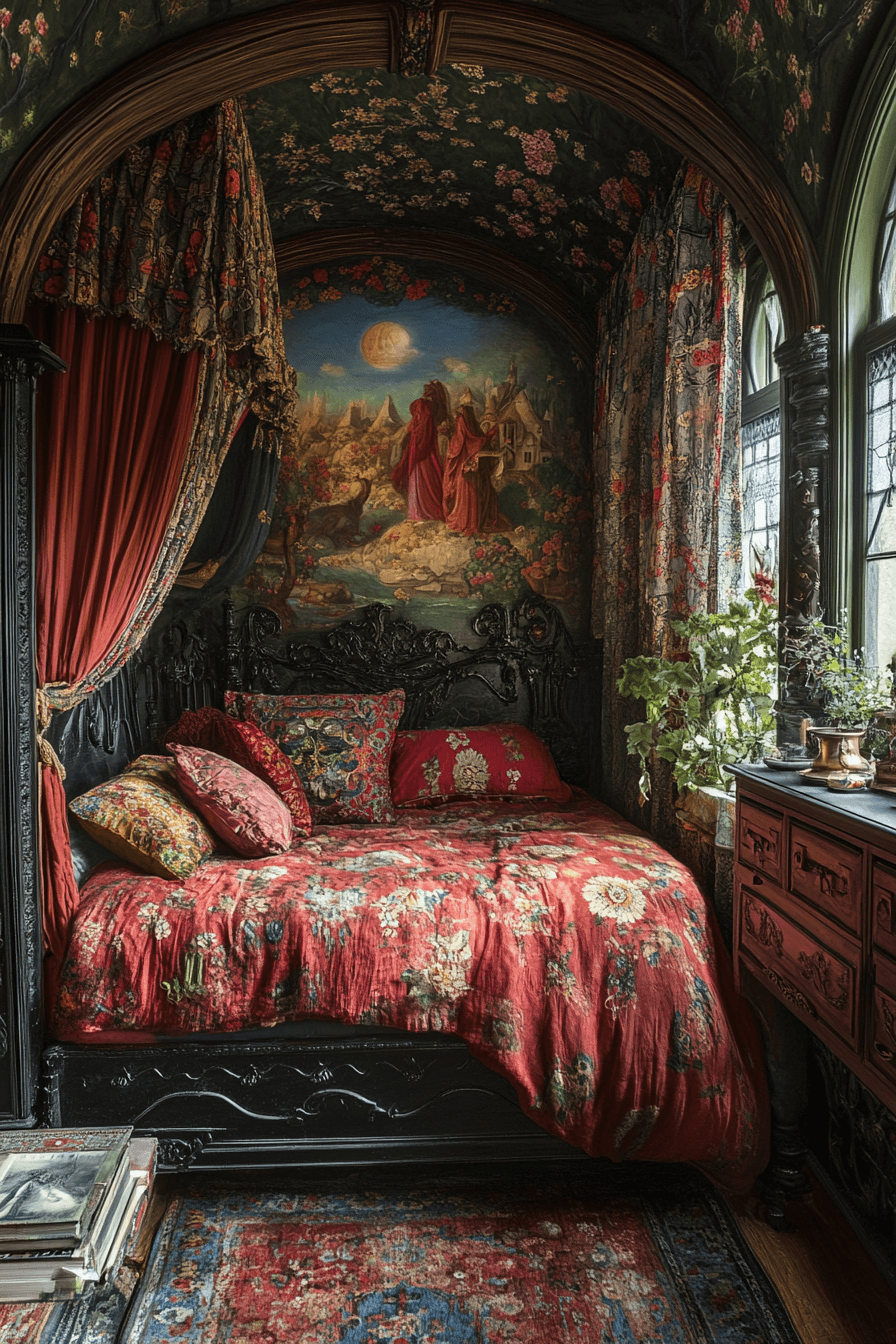 29 Boho Gothic Bedroom Inspirations to Create an Enchanting Ambiance 20 boho gothic bedroom
