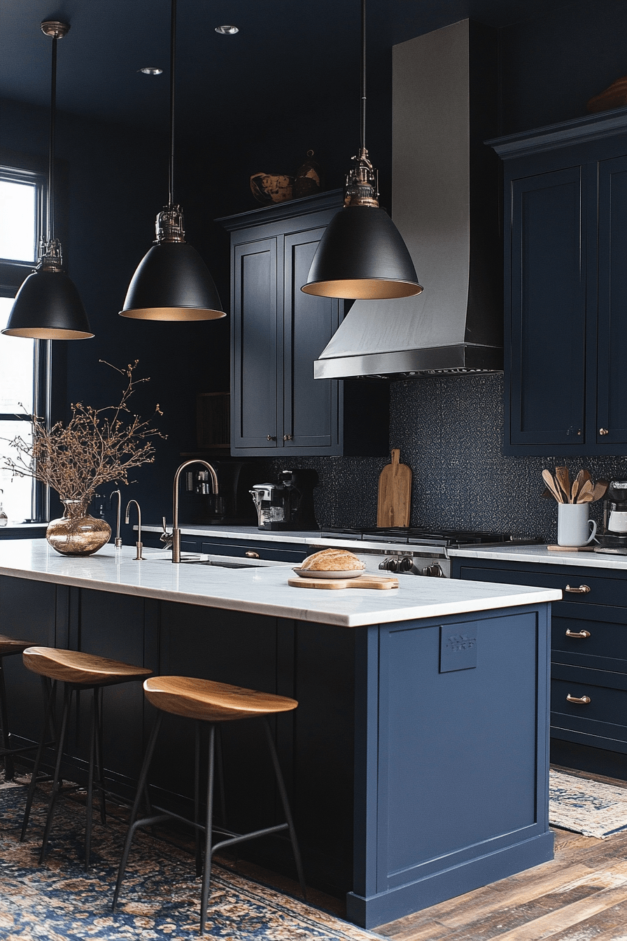 29 Moody Kitchen Designs to Create a Perfectly Cozy Cooking Haven 20 moody kitchen