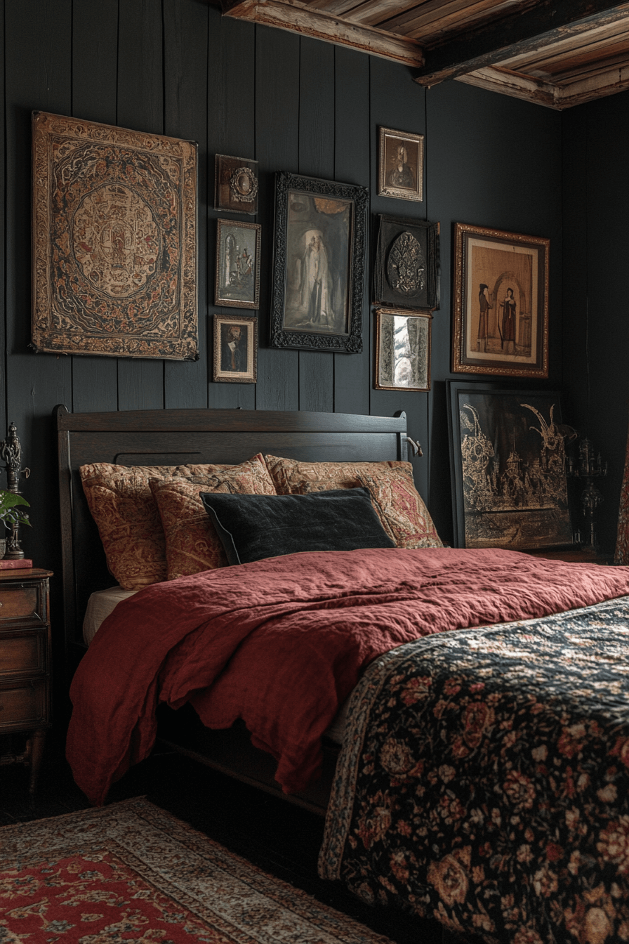29 Boho Gothic Bedroom Inspirations to Create an Enchanting Ambiance 21 boho gothic bedroom
