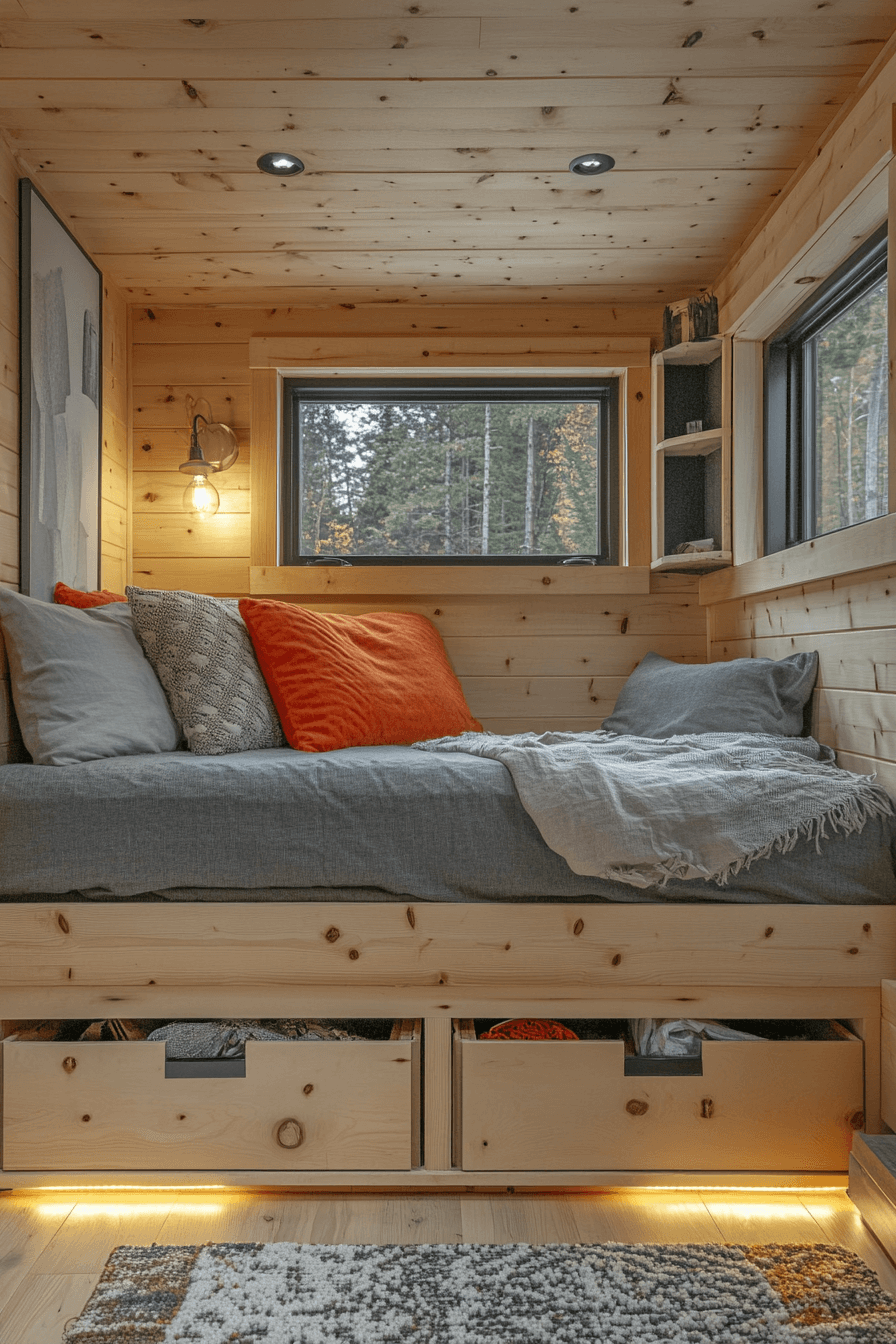 29 Tiny Cabins Interiors That Prove Small Spaces Can Be Stunning 22 Tiny Cabins Interiors