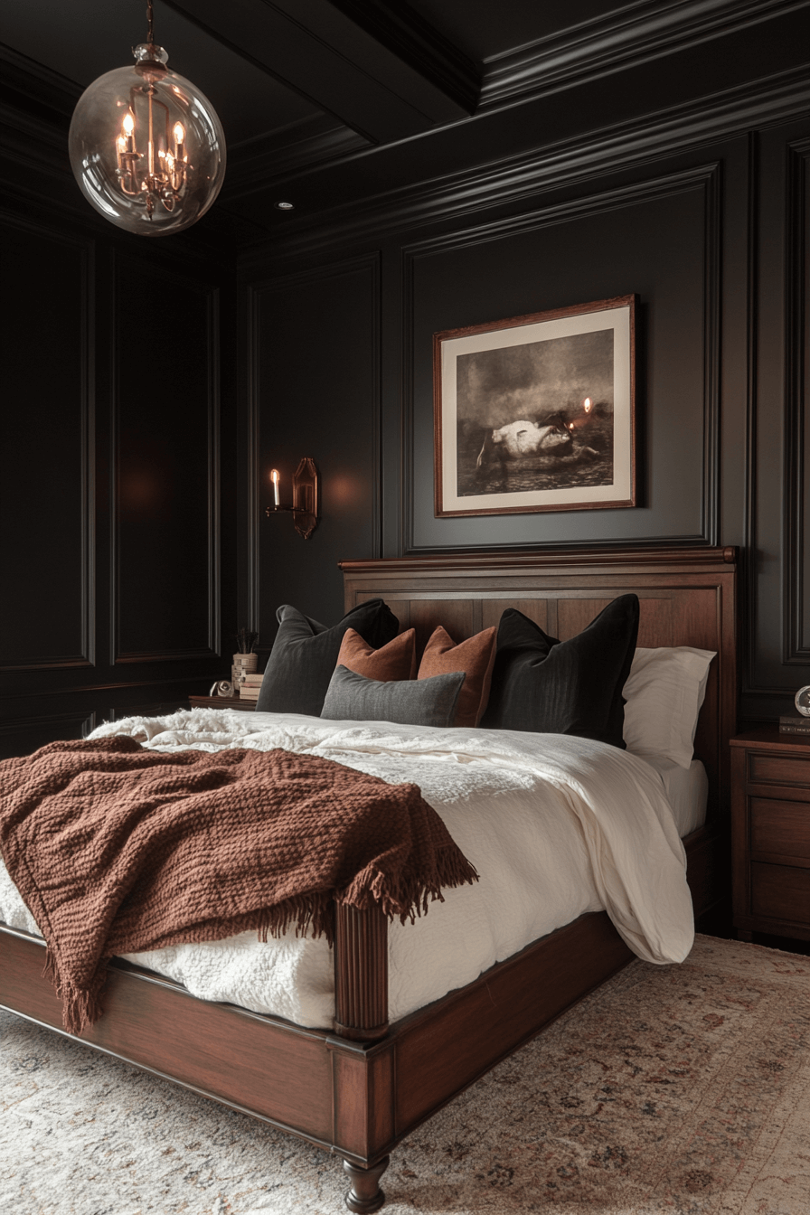 29 Moody Bedroom Inspirations for a Beautifully Dark and Cozy Vibe 23 moody bedroom