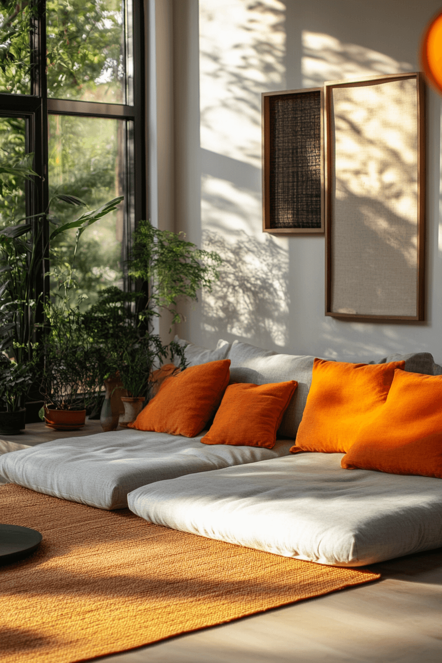 29 Grey and Orange Living Room Inspirations for a Harmonious Color Scheme 23 Grey and orange living room