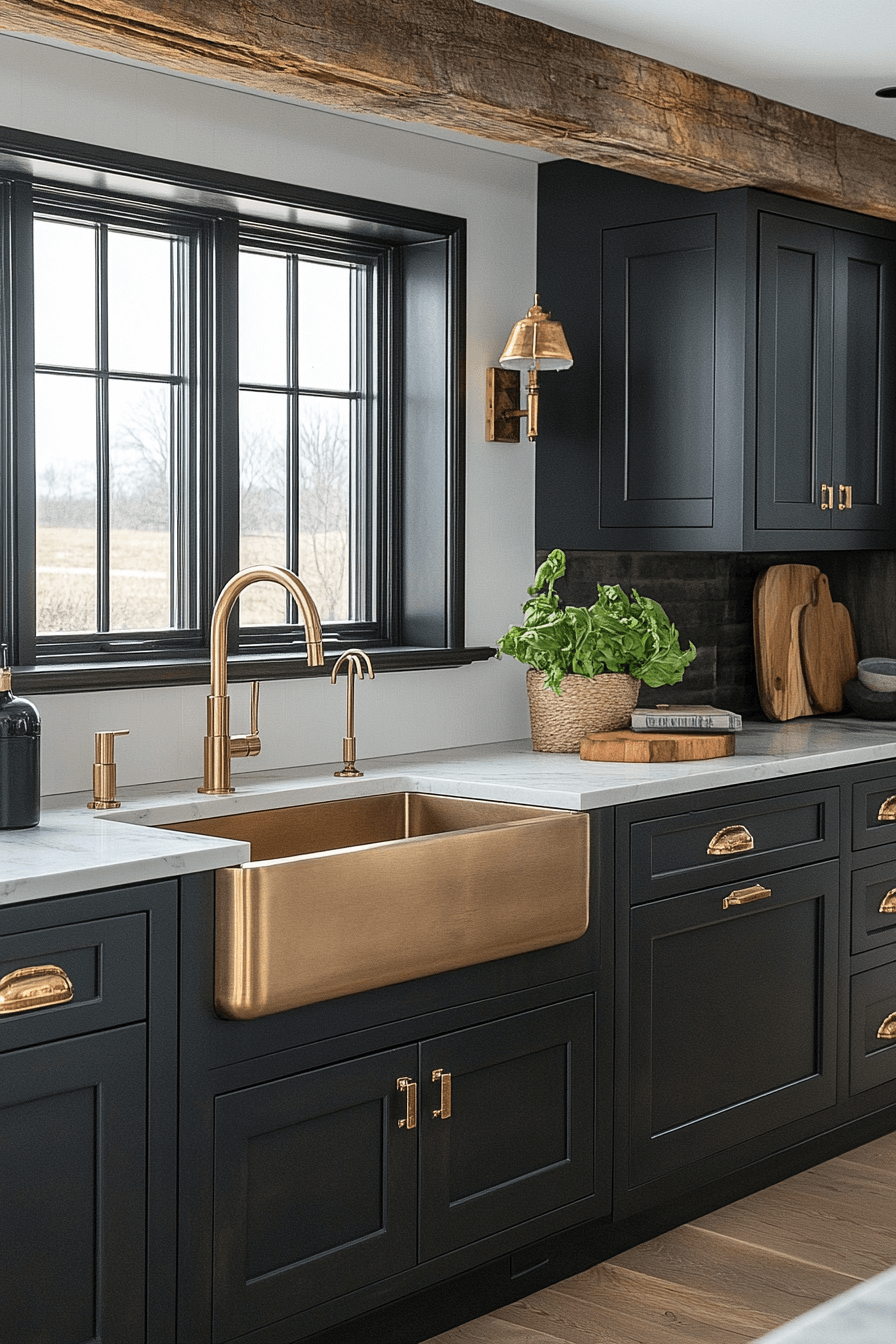 29 Moody Farmhouse Kitchen Ideas for a Bold and Beautiful Kitchen Makeover 24 moody farmhouse kitchen