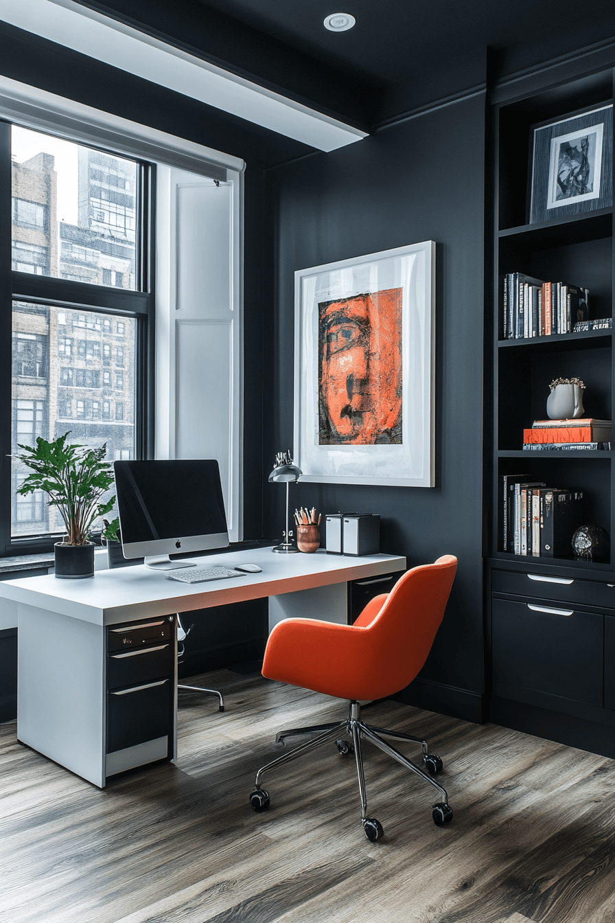 29 Moody Office Ideas to Create a Stylish and Productive Workspace 24 moody office