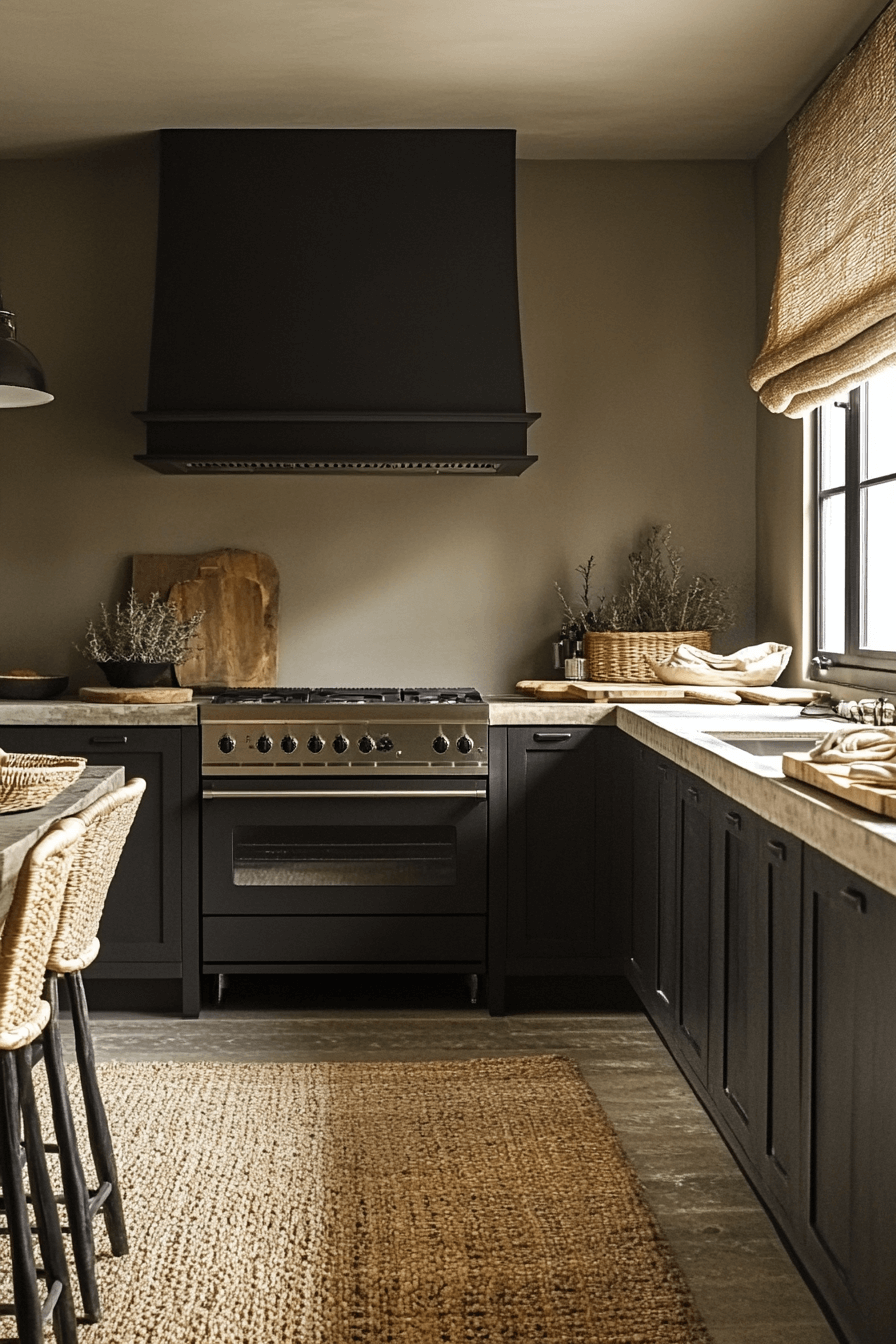 29 Moody Kitchen Designs to Create a Perfectly Cozy Cooking Haven 24 moody kitchen