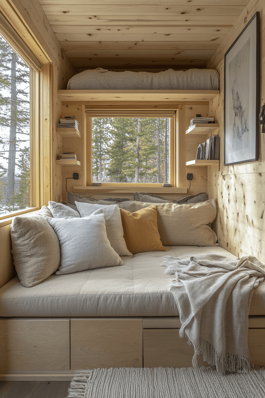 29 Tiny Cabins Interiors That Prove Small Spaces Can Be Stunning 25 Tiny Cabins Interiors
