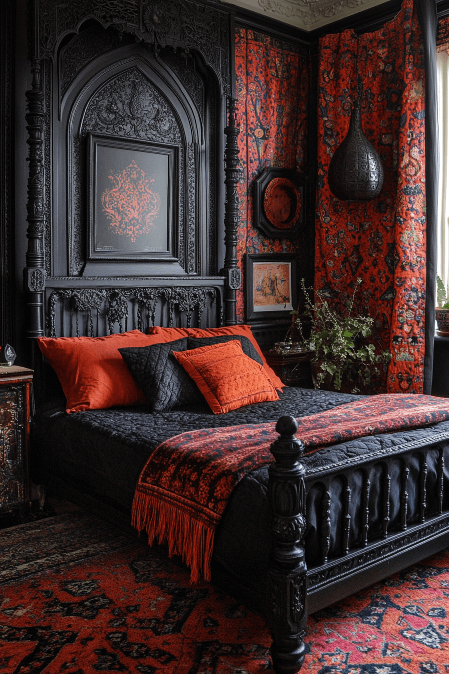 29 Boho Gothic Bedroom Inspirations to Create an Enchanting Ambiance 26 boho gothic bedroom