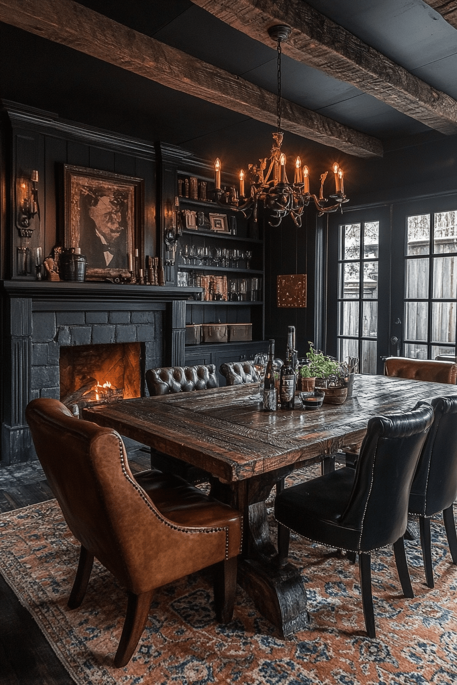 29 Moody Dining Room Inspirations for a Stunningly Unique Dining Space 26 moody dining room