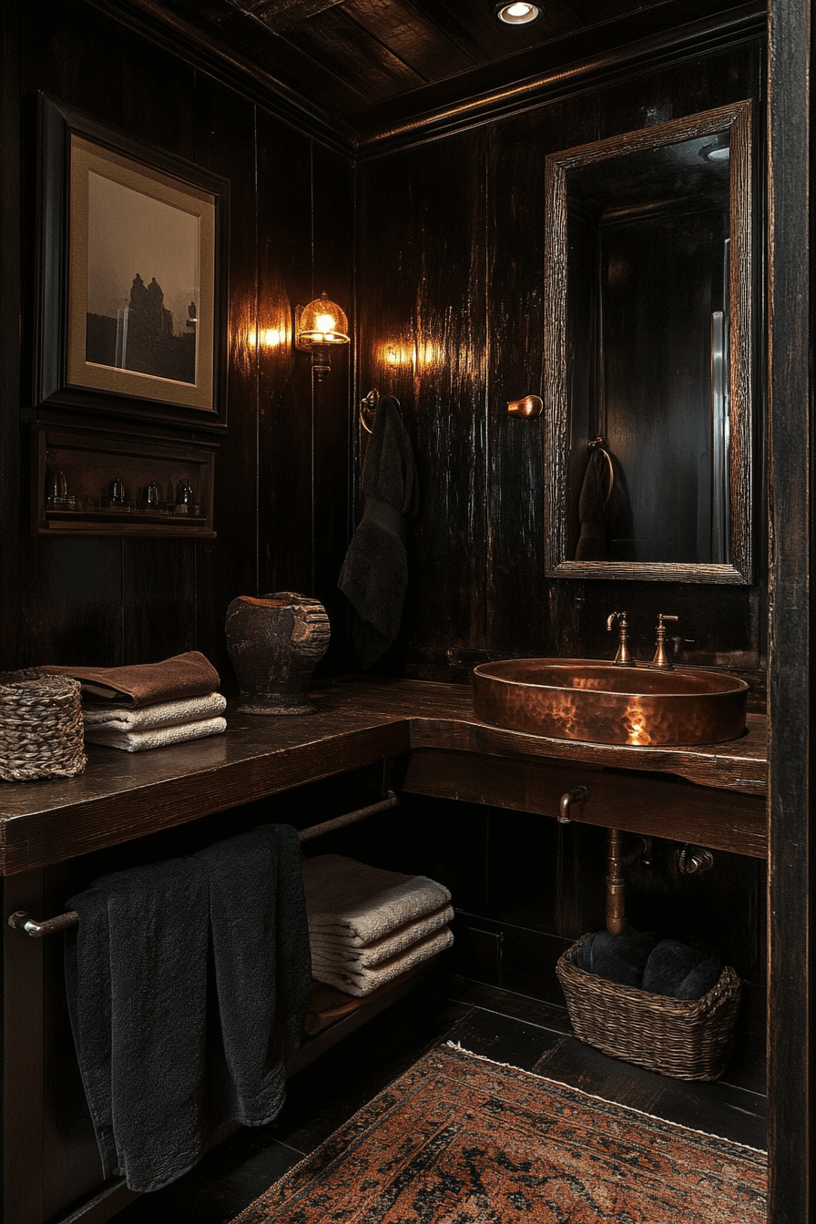 29 Moody Bathroom Ideas to Create a Perfectly Luxurious Bathroom Oasis 26 moody bathroom