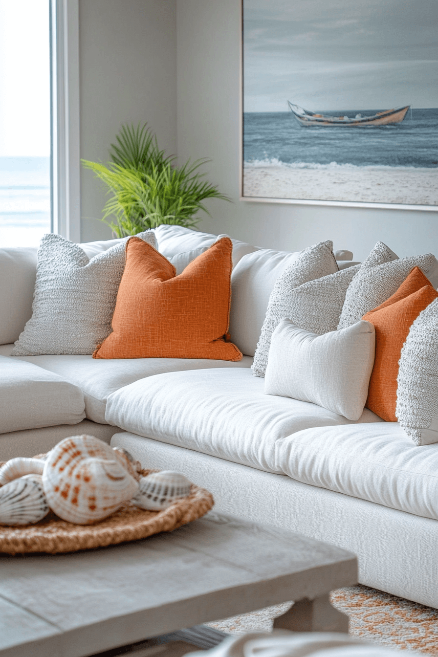 29 Grey and Orange Living Room Inspirations for a Harmonious Color Scheme 27 Grey and orange living room