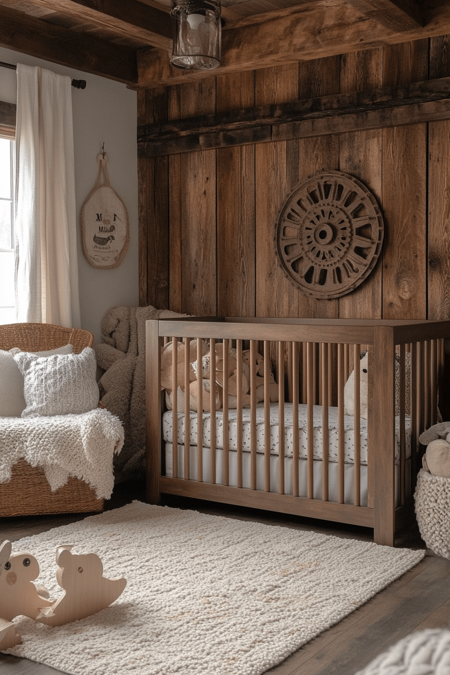 29 Rustic Farmhouse Baby Room Ideas for Adding Vintage Charm to Your Baby’s Space 27 Rustic Farmhouse Baby Room