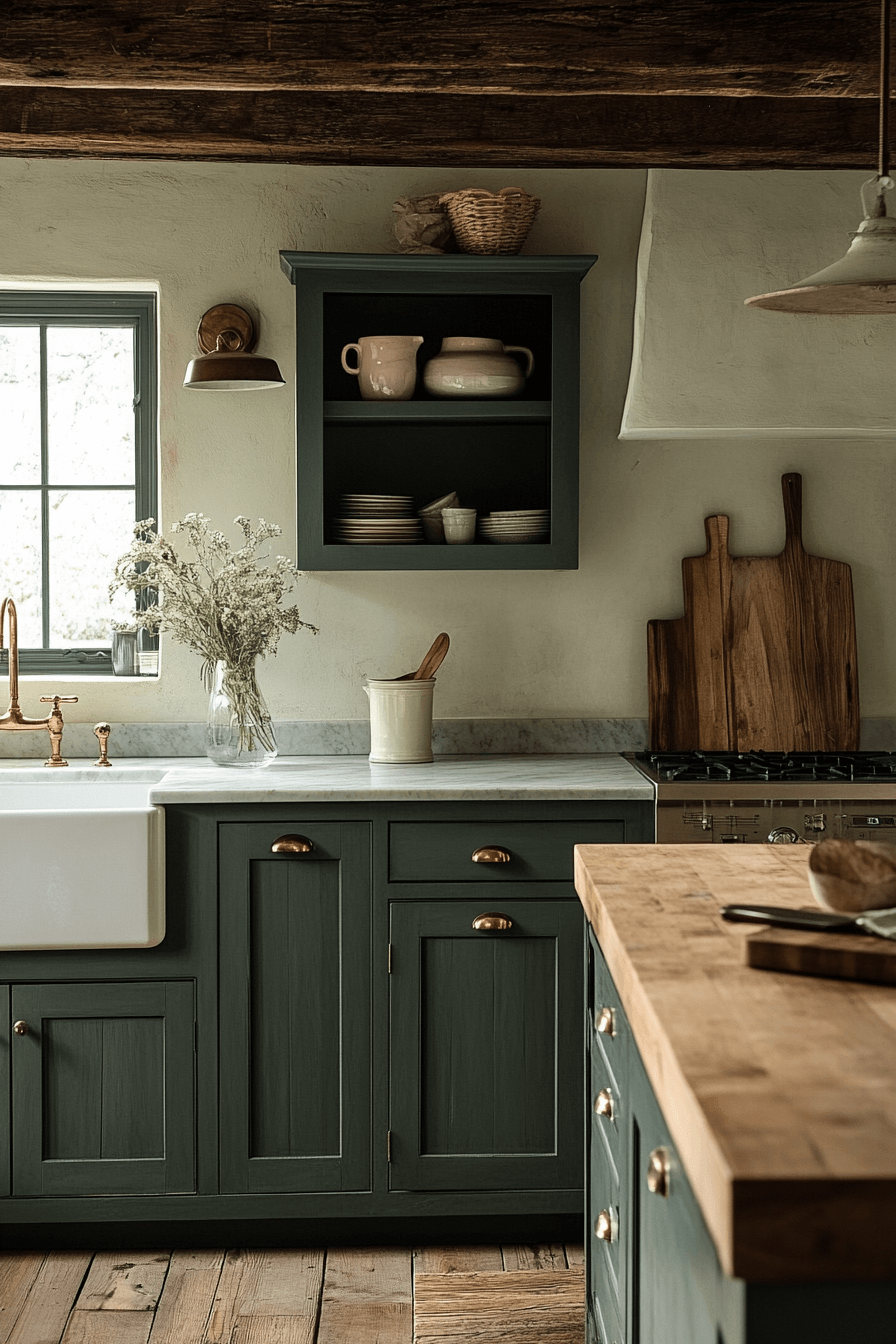 29 Moody Farmhouse Kitchen Ideas for a Bold and Beautiful Kitchen Makeover 28 moody farmhouse kitchen