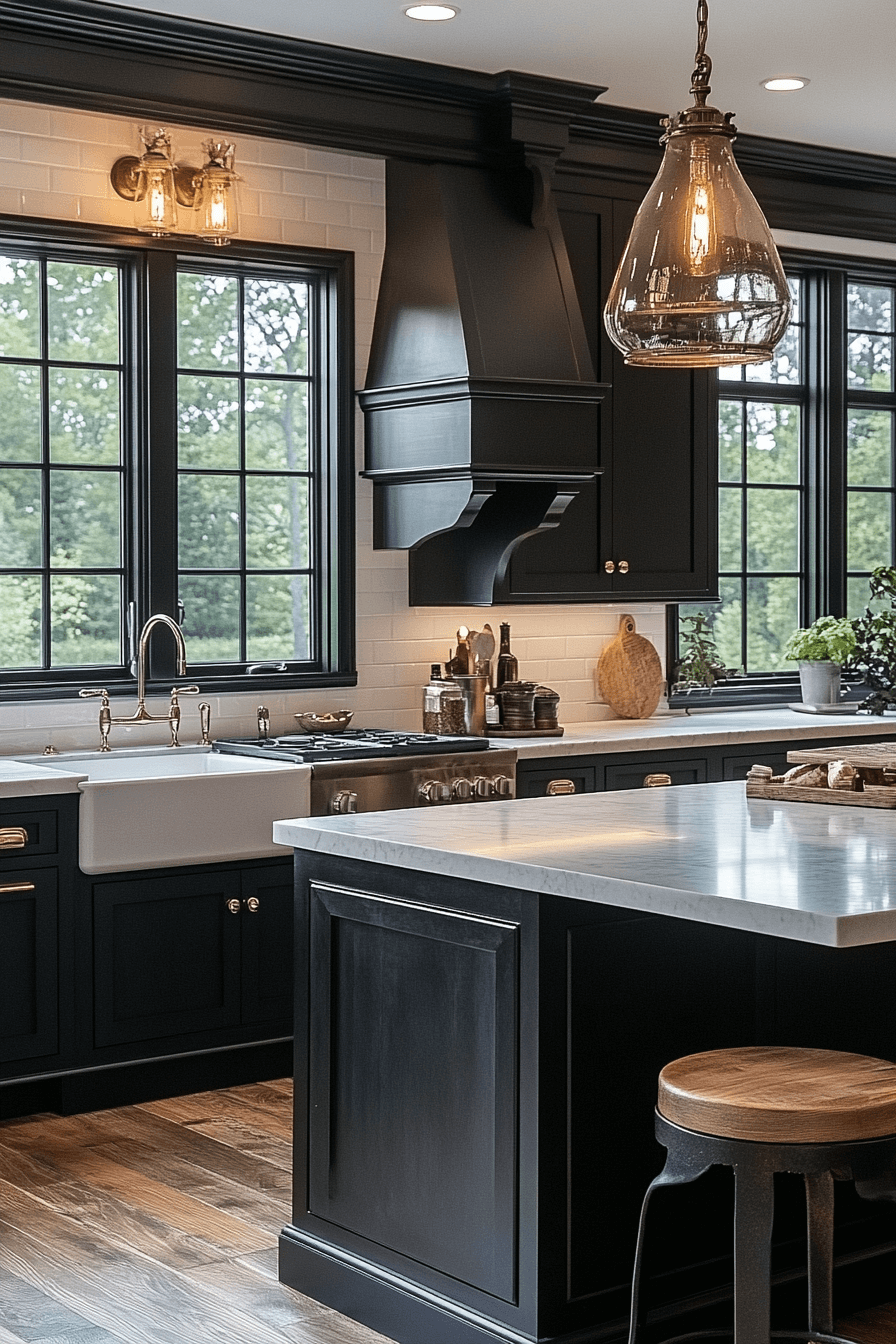 29 Moody Farmhouse Kitchen Ideas for a Bold and Beautiful Kitchen Makeover 29 moody farmhouse kitchen