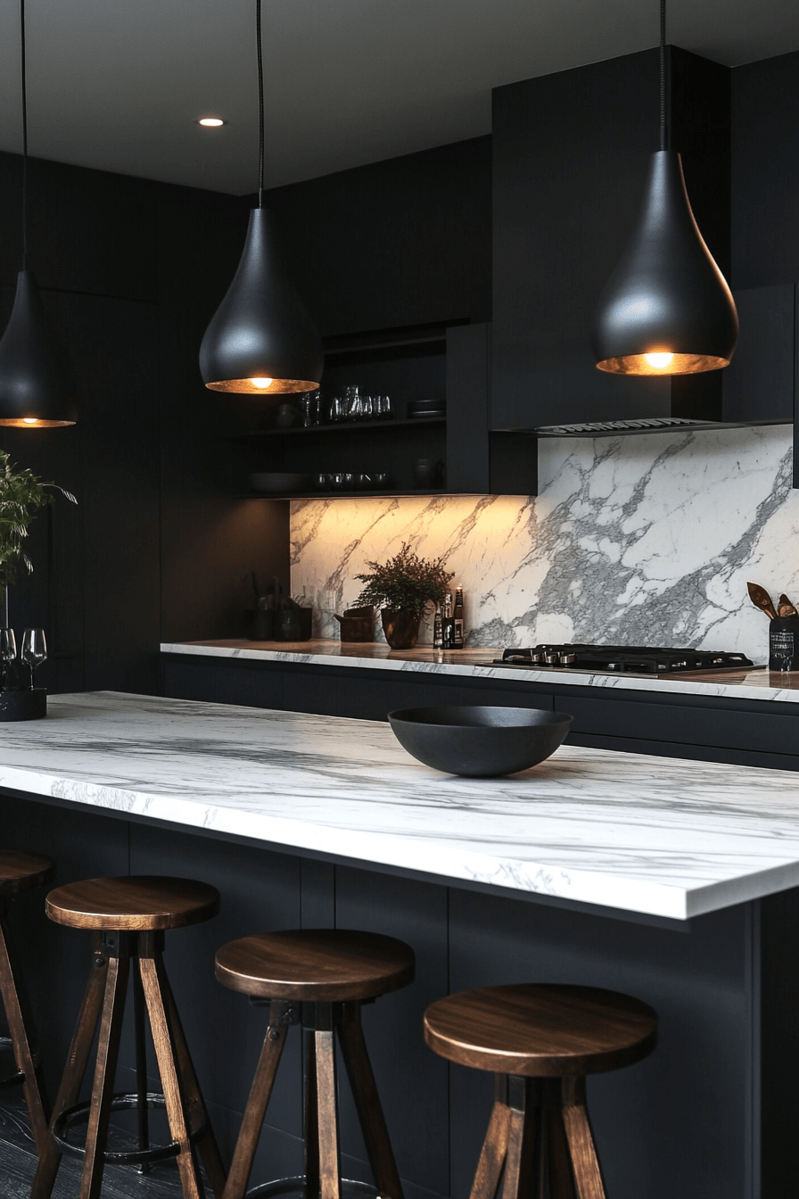 29 Moody Kitchen Designs to Create a Perfectly Cozy Cooking Haven 3 moody kitchen