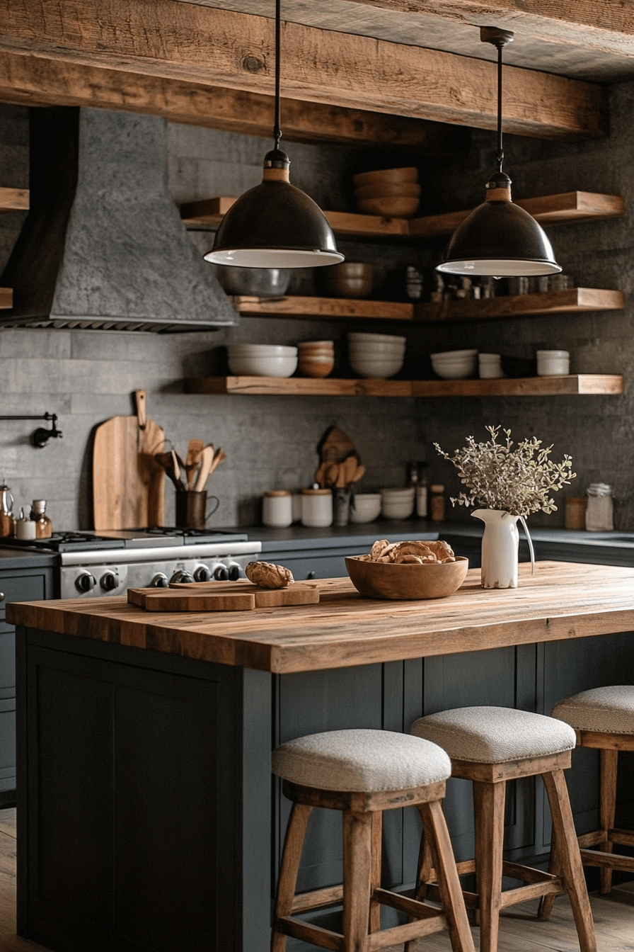29 Moody Farmhouse Kitchen Ideas for a Bold and Beautiful Kitchen Makeover 3 moody farmhouse kitchen
