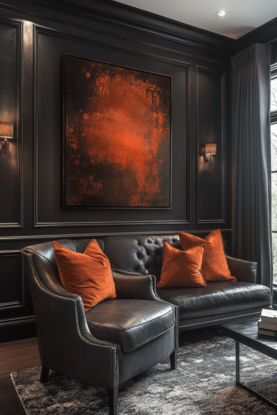 29 Grey and Orange Living Room Inspirations for a Harmonious Color Scheme 4 Grey and orange living room