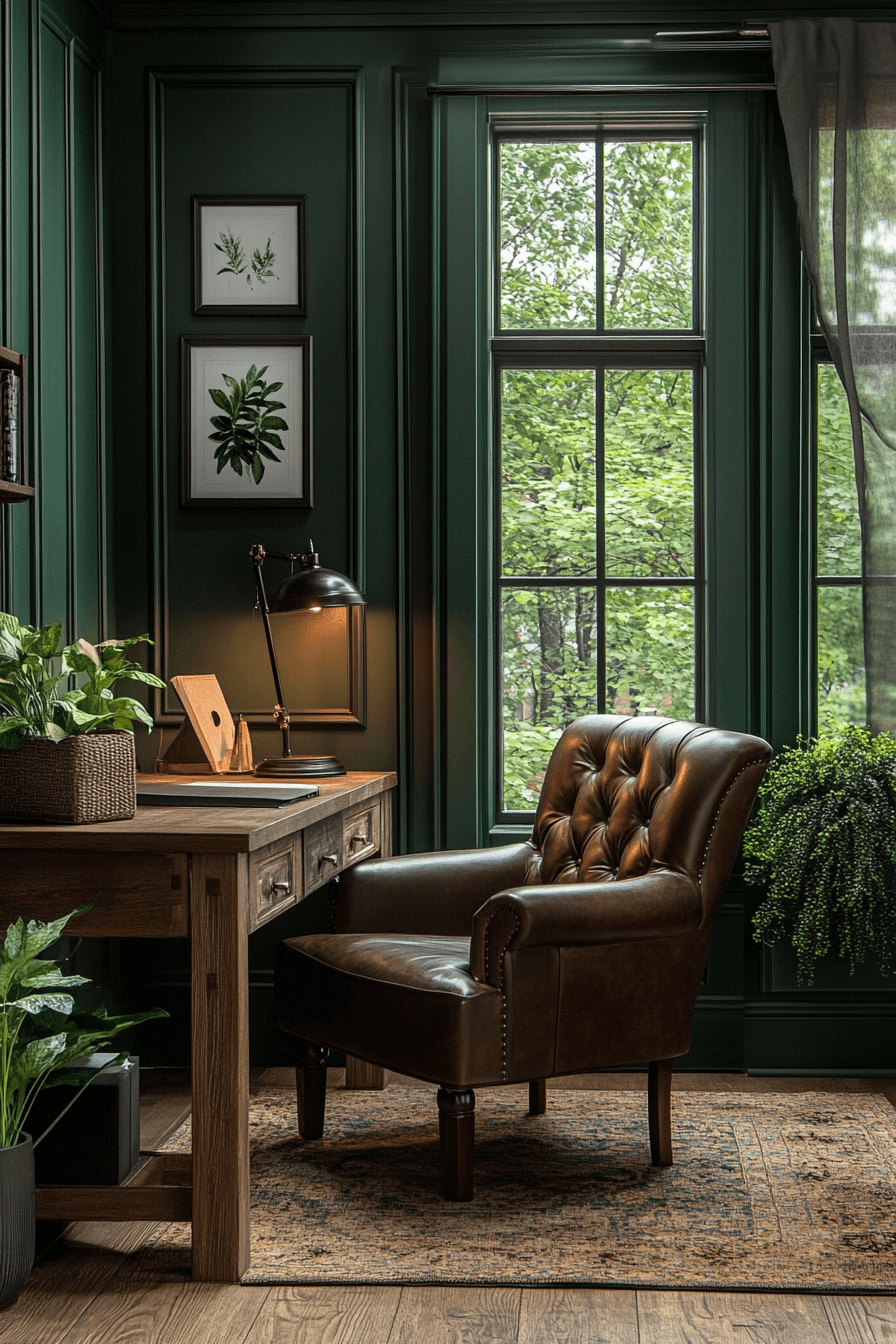 29 Moody Office Ideas to Create a Stylish and Productive Workspace 4 moody office