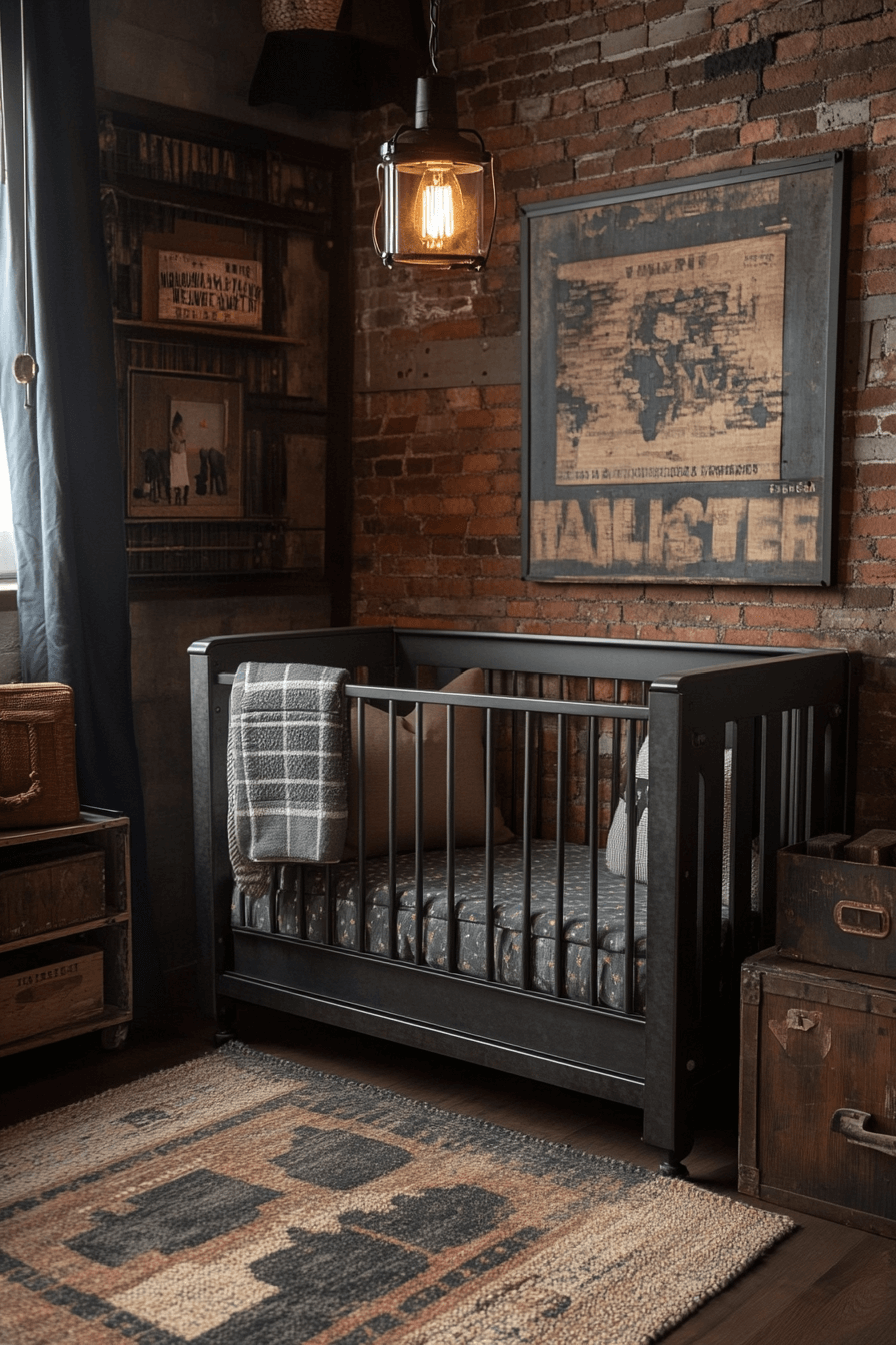 29 Industrial Chic Baby Room Ideas to Make Your Nursery Stand Out with Style 4 Industrial Chic Baby Room