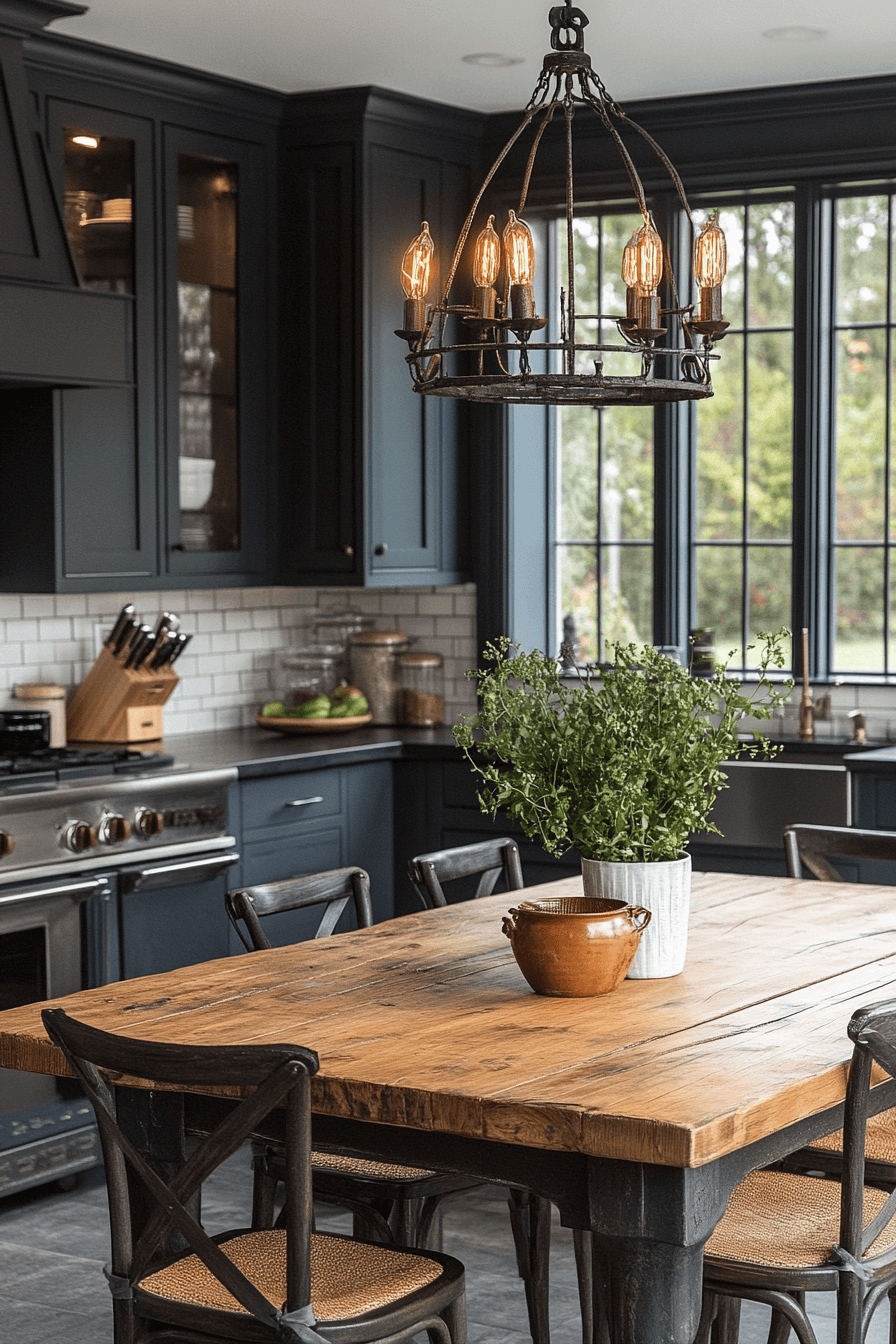 29 Moody Farmhouse Kitchen Ideas for a Bold and Beautiful Kitchen Makeover 5 moody farmhouse kitchen