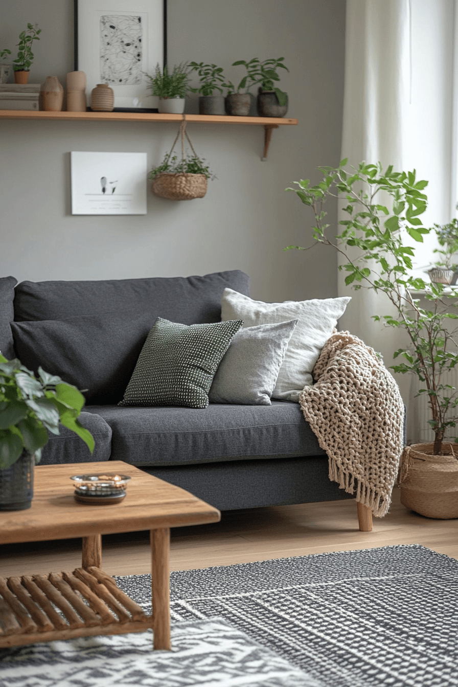 29 Charcoal Sofa Living Room Ideas to Bring Depth and Warmth to Your Home 6 Charcoal sofa living room