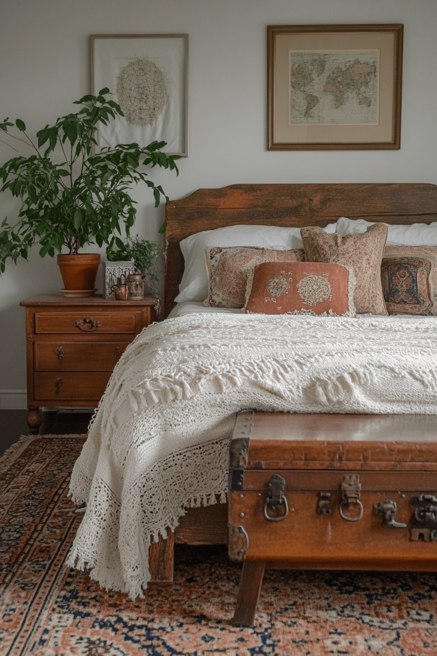 29 Boho Vintage Bedroom Ideas to Create a Perfectly Eclectic Vibe 6 boho vintage bedroom