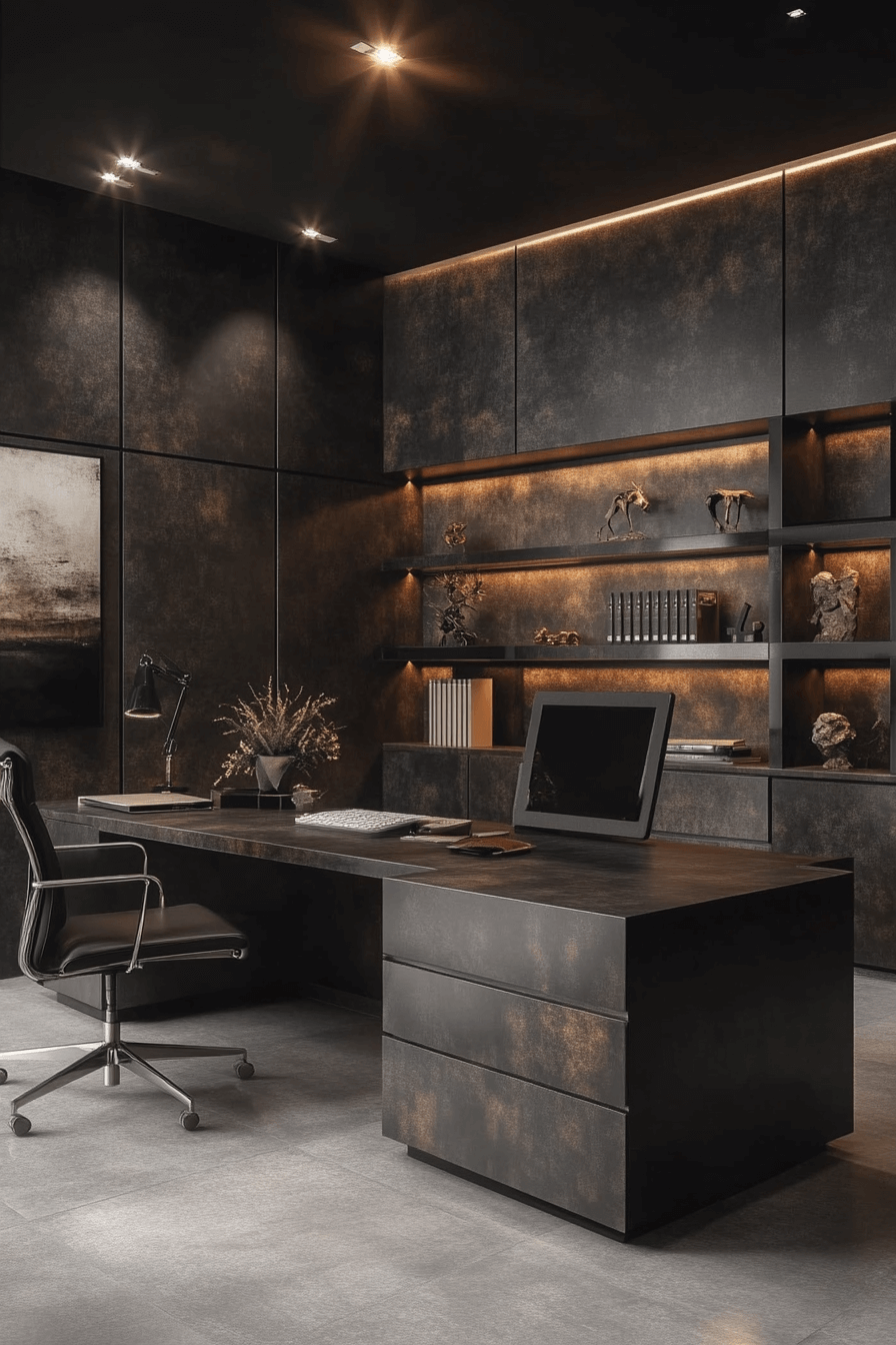 29 Moody Office Ideas to Create a Stylish and Productive Workspace 6 moody office