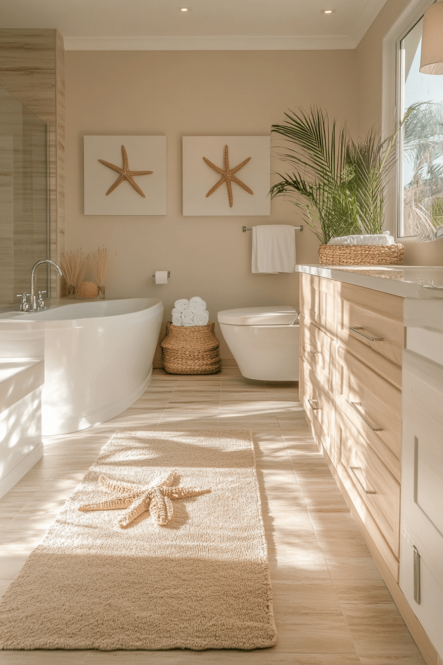 29 Coastal Bathroom Ideas to Make Your Bathroom Feel Like a Coastal Getaway 7 coastal bathroom