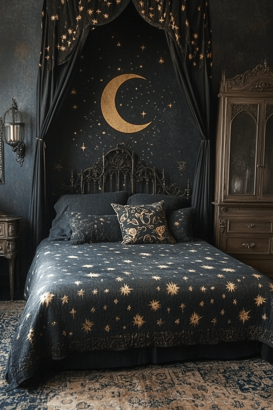 29 Boho Gothic Bedroom Inspirations to Create an Enchanting Ambiance 8 boho gothic bedroom